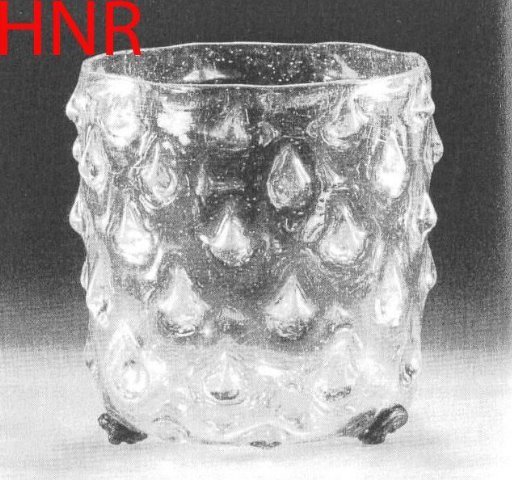 Beaker with lozenge-shaped prunts