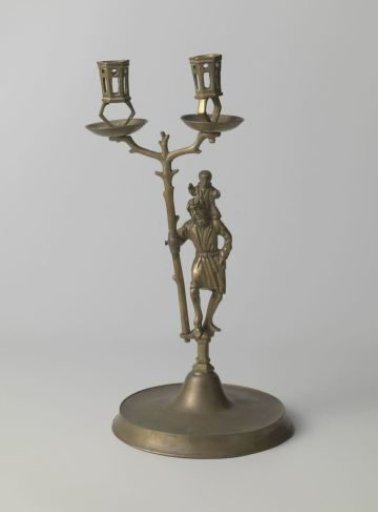Two-armed candelabrum with Saint Christopher and the Christ Child