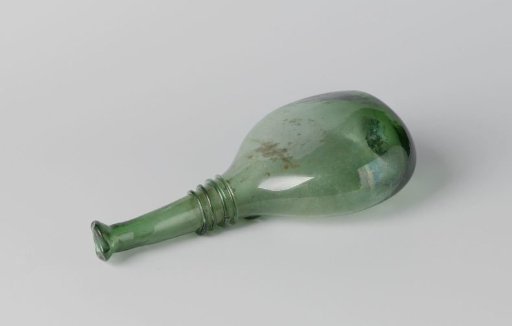 Bottle with flattened, globular body