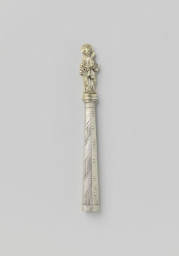 Spoon handle with portrait of an apostle