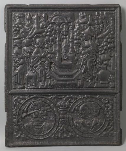 Stove tile with Christ and the Samaritan Woman