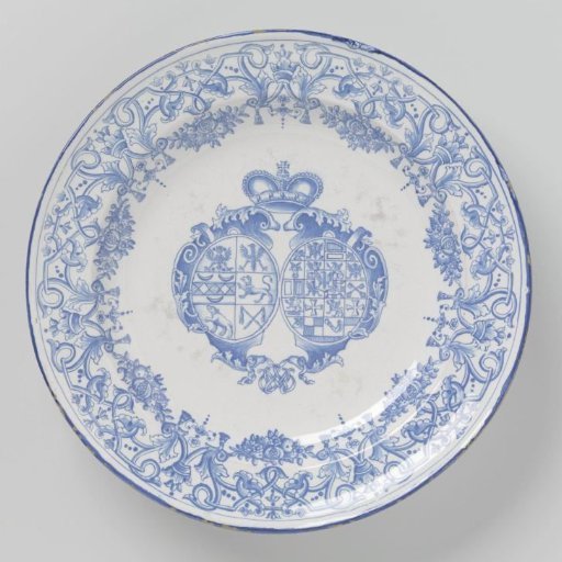 Plate with the alliance arms of East Frisia-Brandenburg