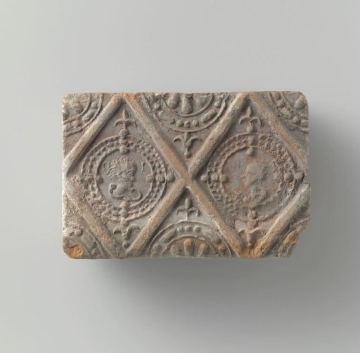 Fireplace with a depiction