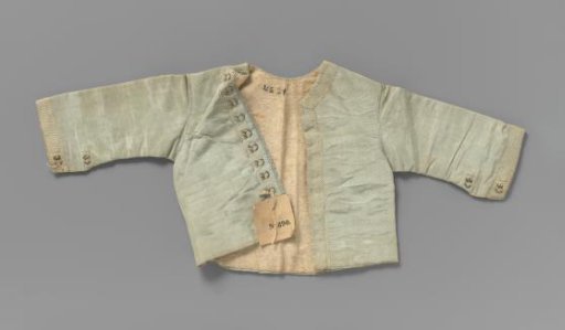 Children's jacket from Hindelopen, of light blue-grey silk