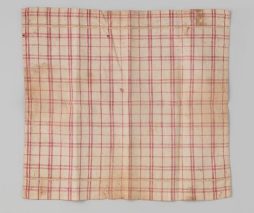 Cloth from Hindelopen, narrow red stripes in the form of diamonds