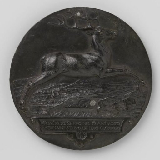 Plaque with a stag in full gallop