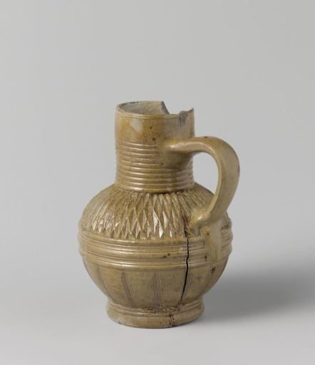 Jug with chip carving and incised borders