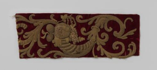 Strip with embroidery