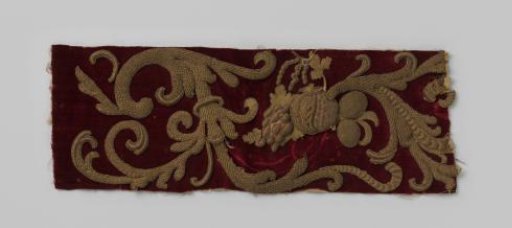 Strip with embroidery
