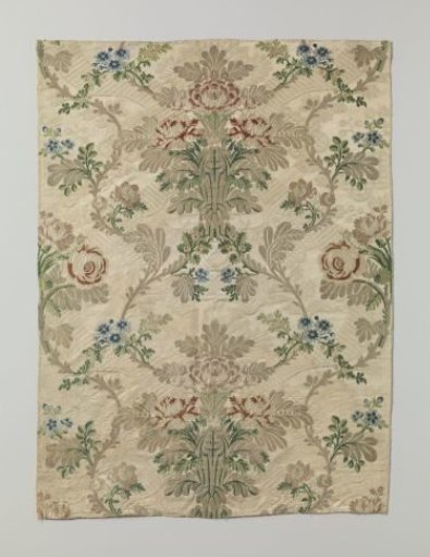 Fragment of multicoloured brocaded silk
