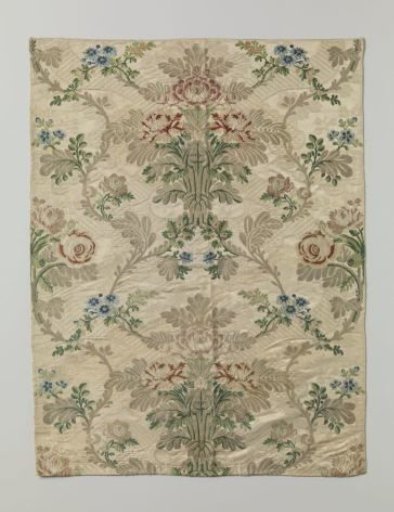 Fragment of Multicolored Brocaded Silk
