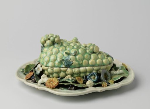 Butter Scoop in the Shape of a White Grape Cluster