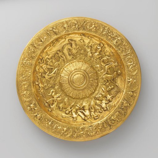 Galvanoplastic reproduction of a dish with the Triumph of Neptune and Amphitrite