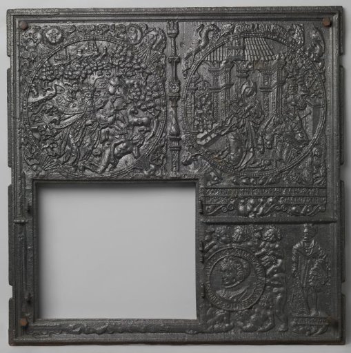 Stove tile with the Creation of Eve and the Birth of Christ