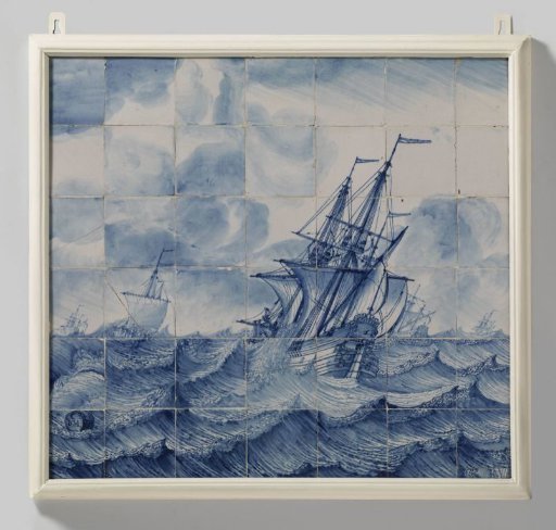 Earthenware Plaques: Tile Panel with Seascape