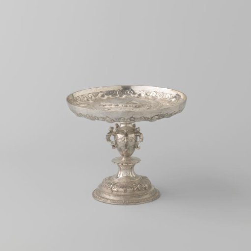 Galvanoplastic reproduction of a tazza with a depiction of a ship