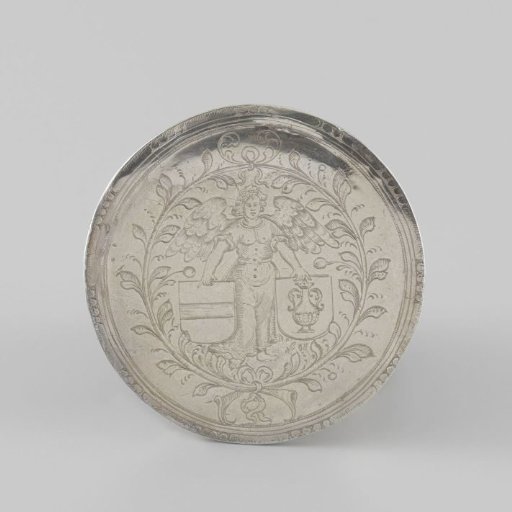 Part of a combined salt cellar-spice box with lid