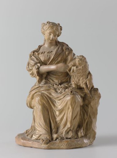Young Woman with a Lamb