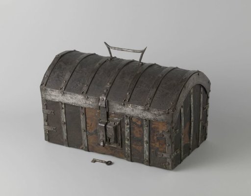 Casket covered with black leather