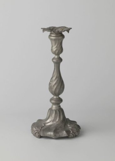 Tin candelabrum, twisted model