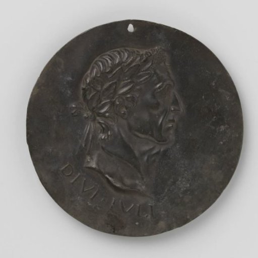 Plaquette with the head of Julius Caesar