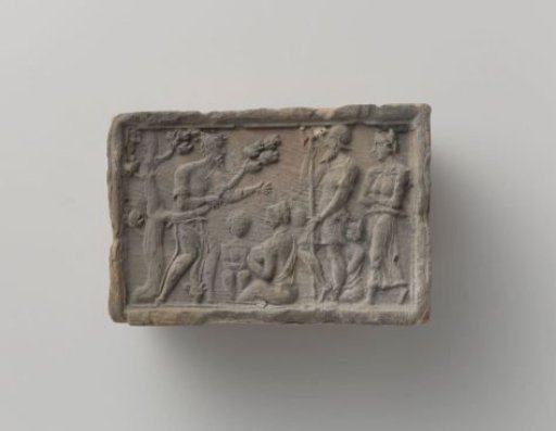 Fireplace with a depiction of John the Baptist preaching