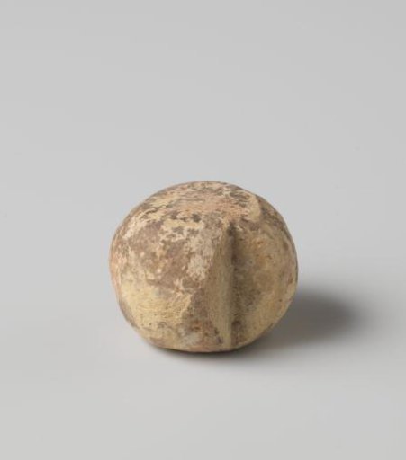 Cheese, round, with a corner cut out