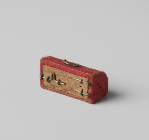 Drum or Box, Quarter-cylindrical, Red in Colour