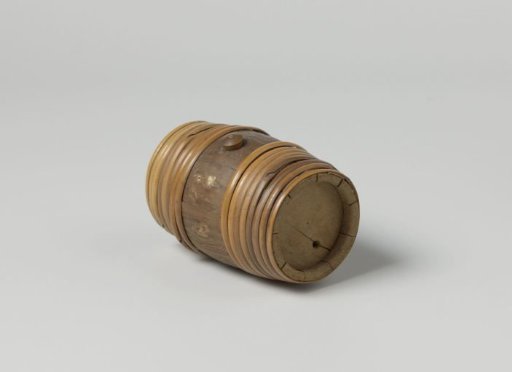 Beer barrel, made of staves and hoops