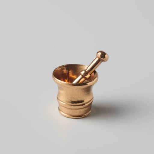 Mortar with pestle, with band decoration