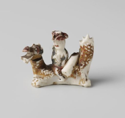 Miniature image of a European man on a dragon