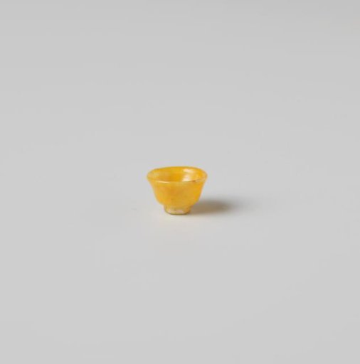 Bowl, yellow lacquered