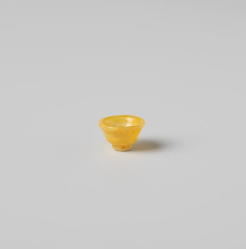 Bowl, yellow lacquered