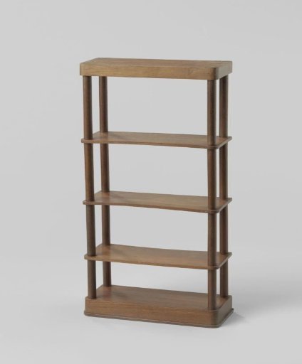 Shelving unit with three shelves