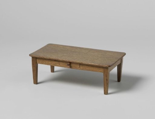 Kitchen table with drawer, with rectangular top, on tapering square legs