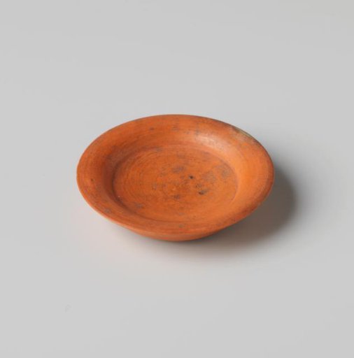 Plate, painted red