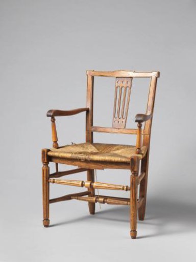 Armchair with rush seat