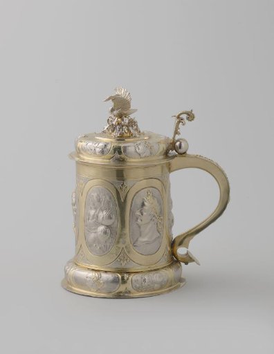 Beer mug of silver