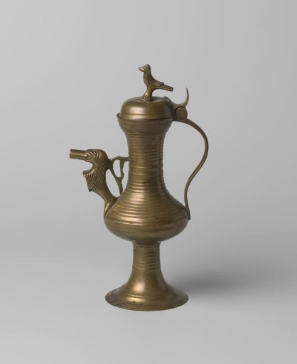Jug with a spout in the form of a lion with a coat of arms