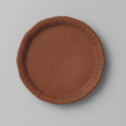 Round dish of red stoneware, made by the Elers.