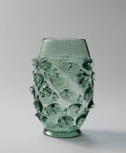 Beaker with five rows of loop-shaped prunts