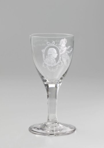 Drinking glass with a portrait of William V
