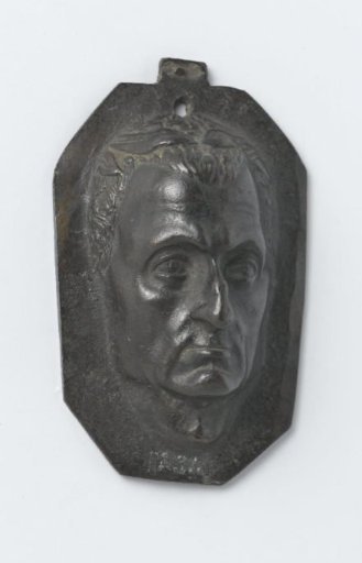 Man's head with a laurel wreath