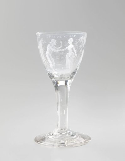 Wine glass with Friendship
