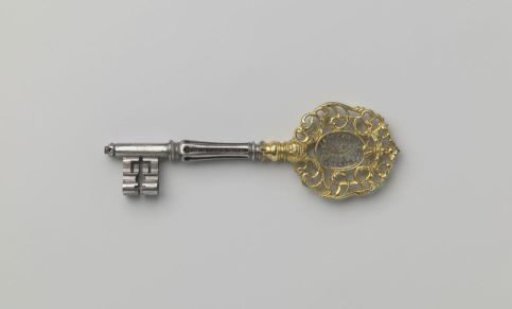 Key with crowned monogram