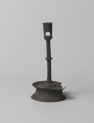 Candelabrum with long stem and candle holder