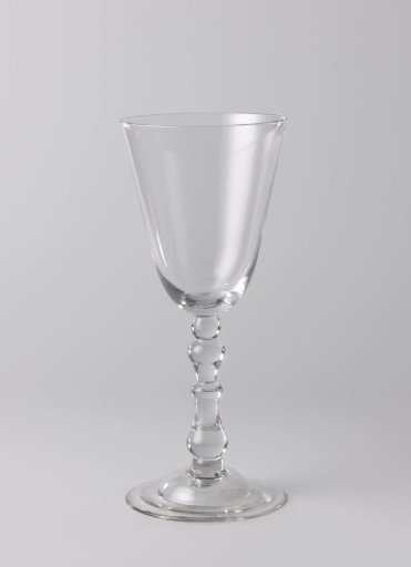 Chalice glass with a funnel-shaped cup