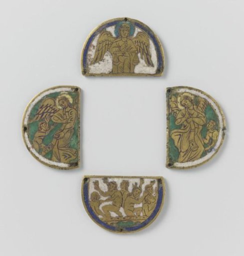 Four plaquettes with scenes relating to the Last Judgment