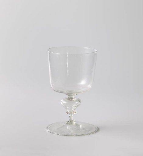 Goblet with an almost cylindrical bowl