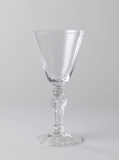 Chalice glass with a funnel-shaped bowl